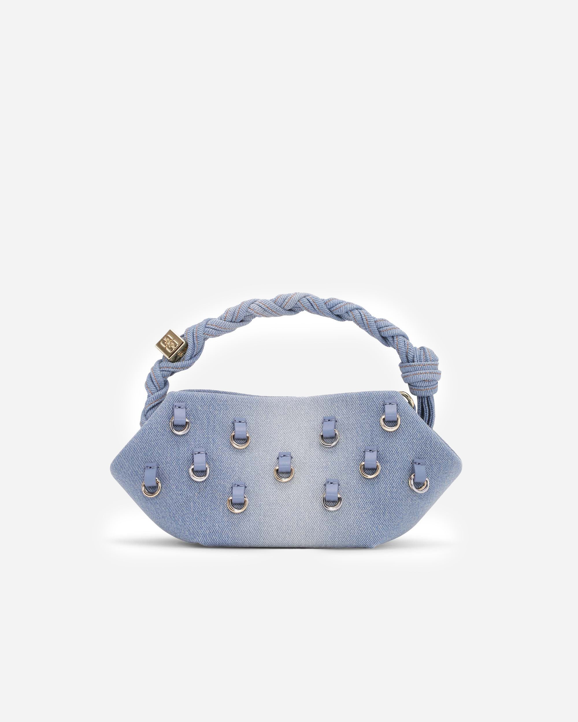 GANNI Bou Bag Mini Washed Denim Charms Faded Denim A6512