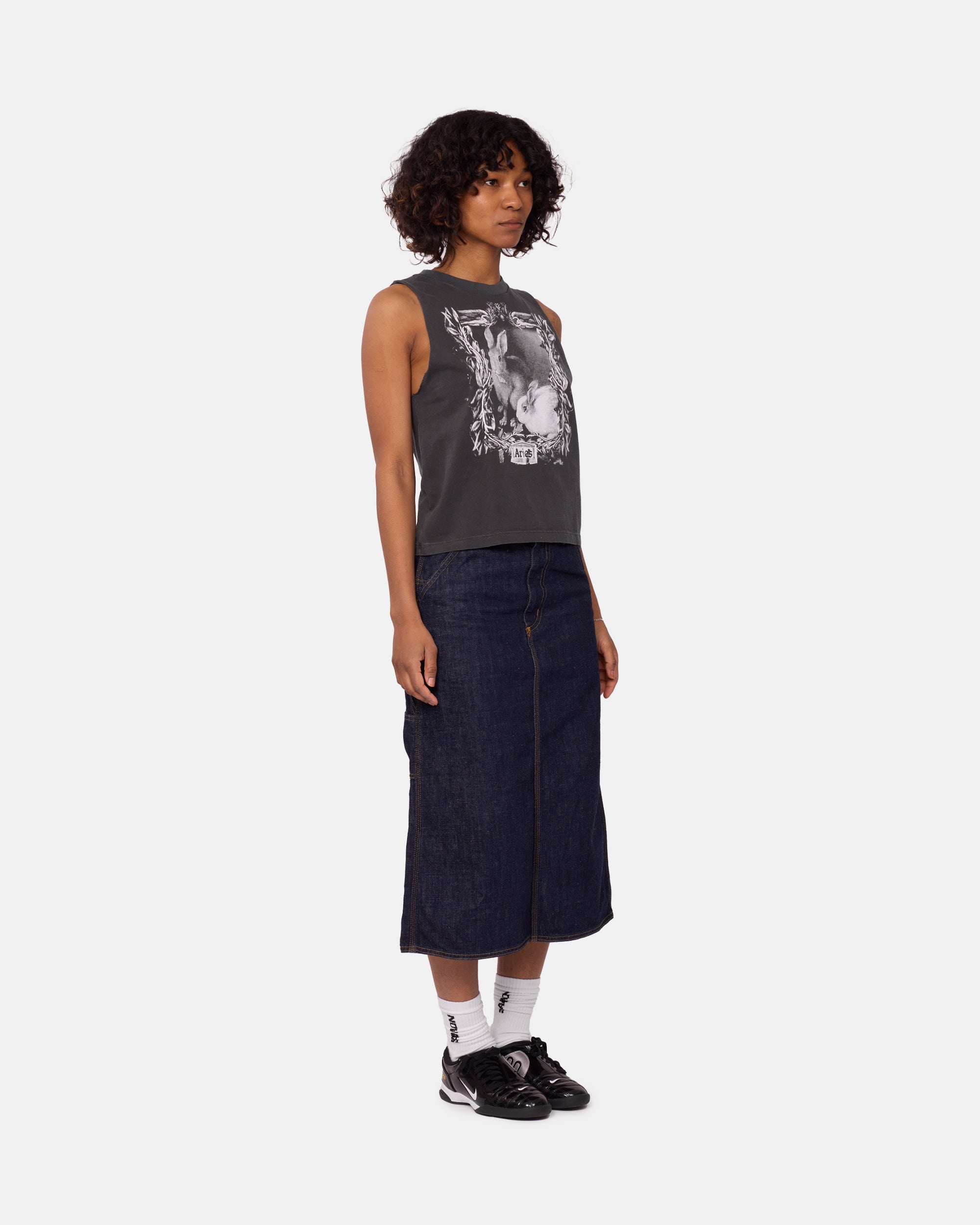 ARIES Faded Bunny Muscle Vest Black AR4002903