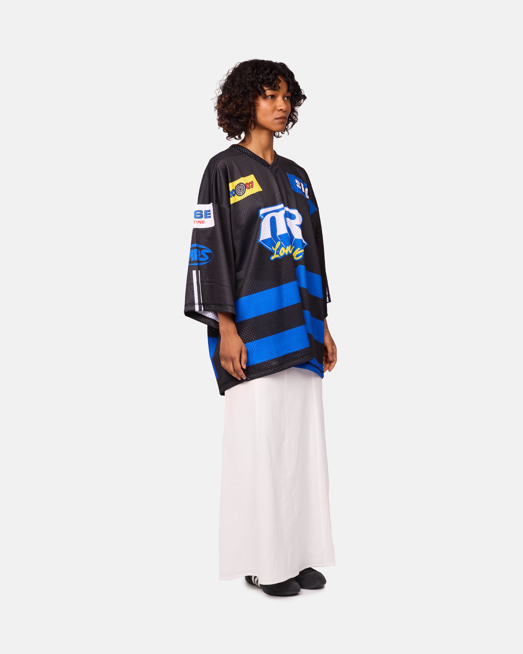 Martine Rose Oversized Football Top BLACK 129JT10001