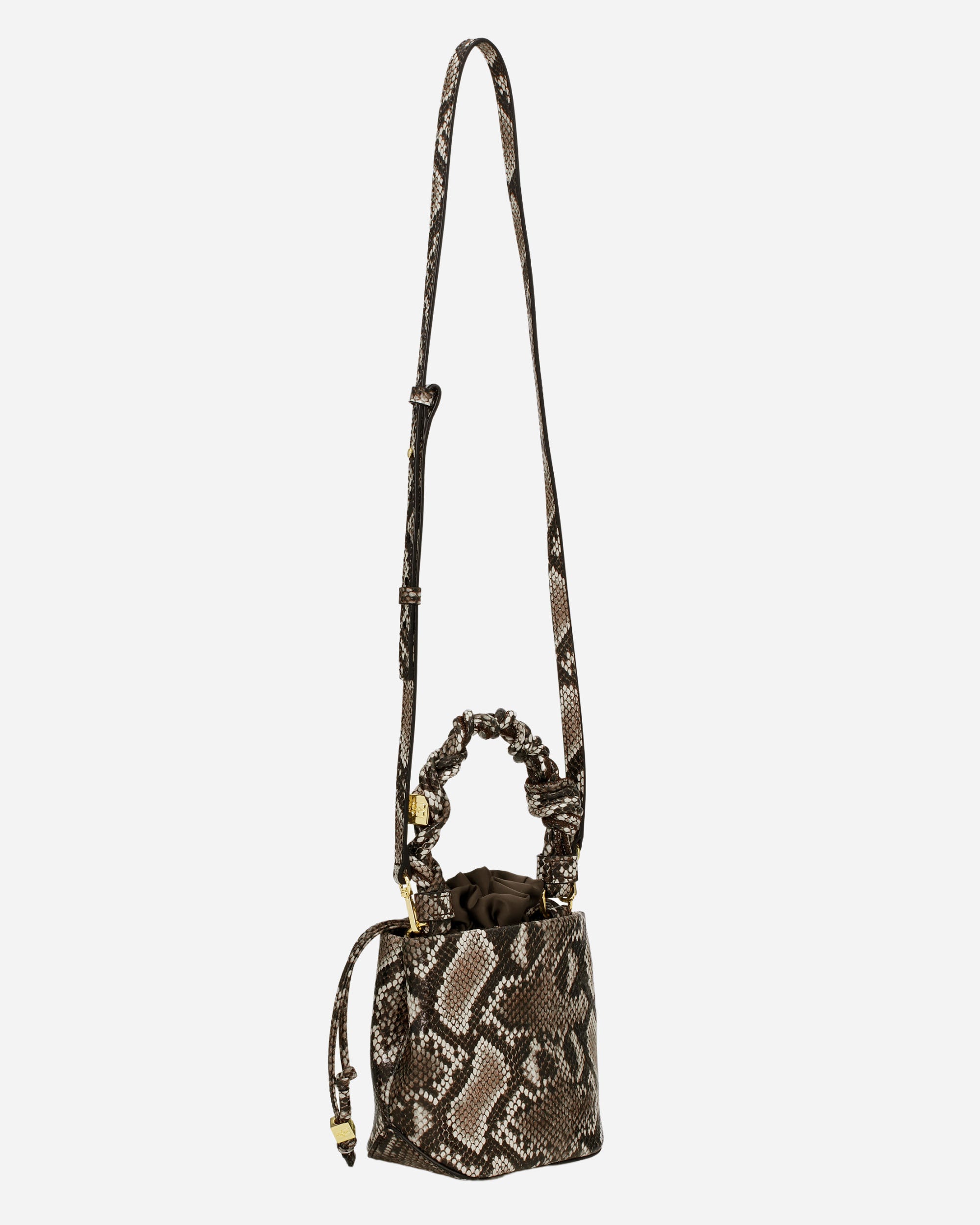 GANNI Ganni Bou Bucket Mini Snake Egret A6702-135