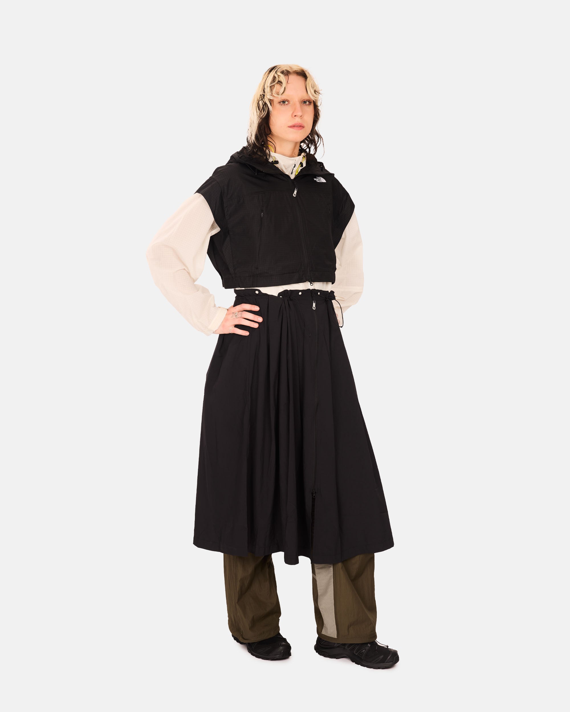 The North Face Convertible Long Wind Vest TNF BLACK NF0A8CKYJK31