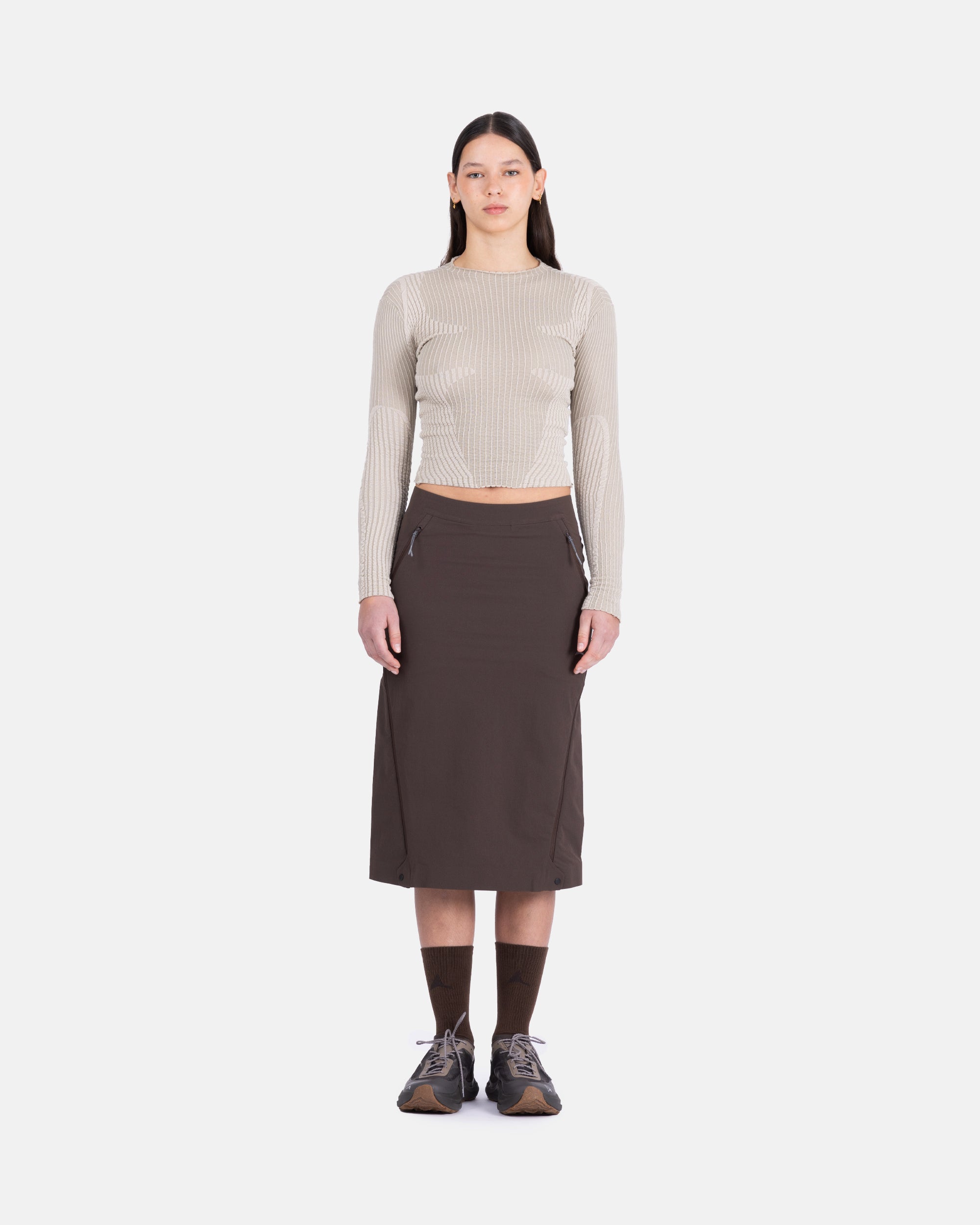 ROA Wavy Long Sleeve Light Beige RBWW022YA10-BEG0002